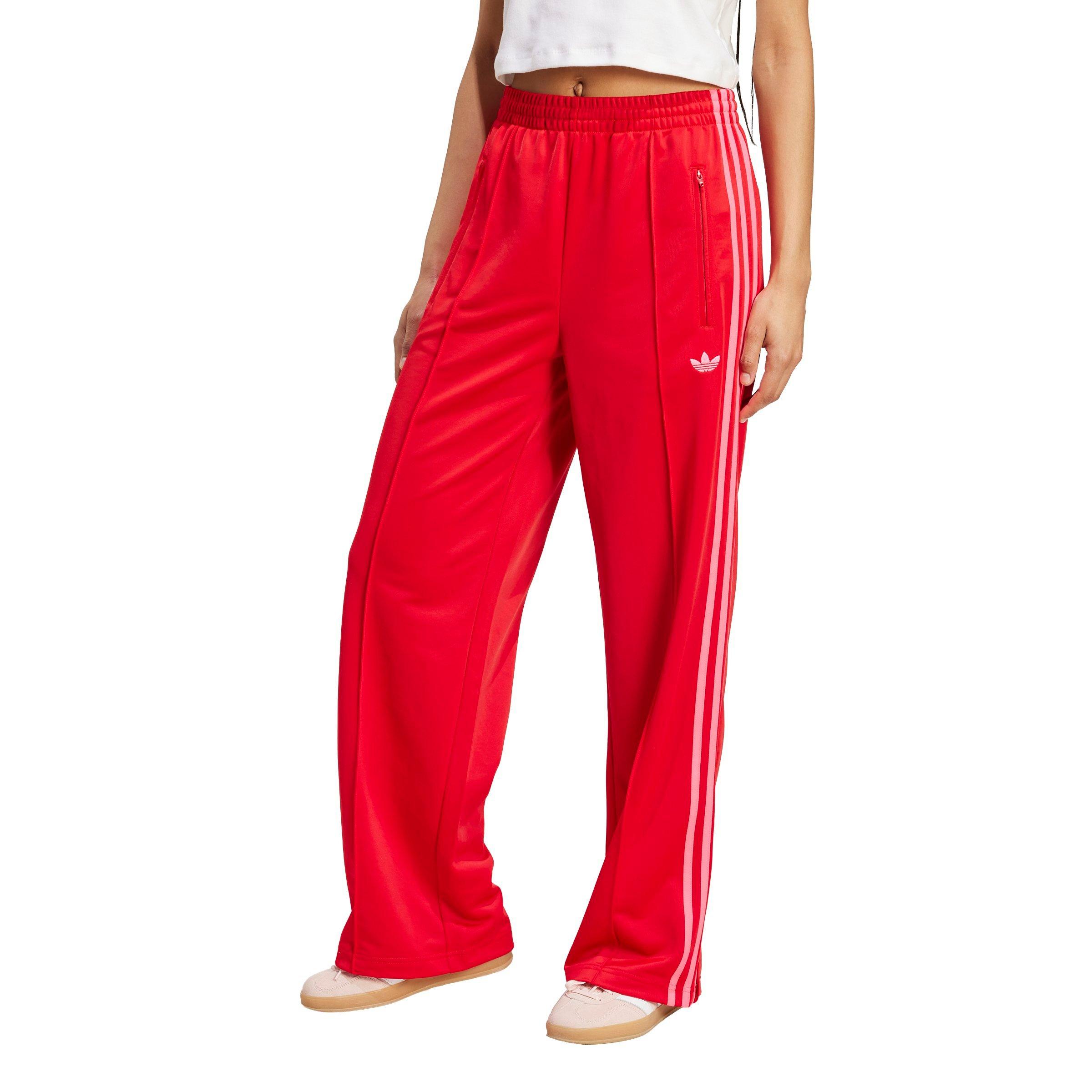 adidas Originals Women's Adicolor Classic Firebird Loose Track Pants - Red/Pink - RED/PINK